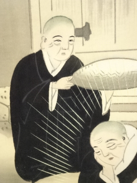 道具 ] - 道具 行雲筆 親鸞上人石枕図 肉筆絹本掛軸 | ネットショップ